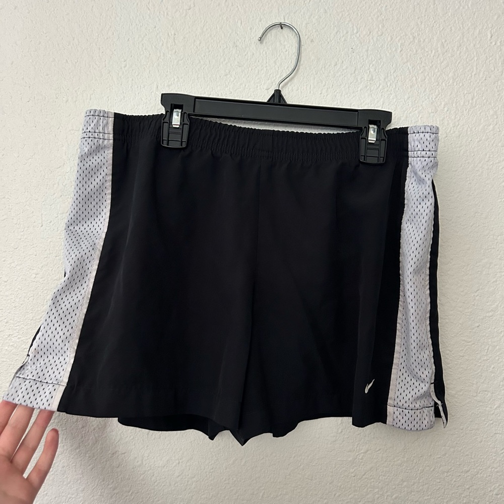 Nike Black and Gray Athletic Shorts Moisture-Wicking Design